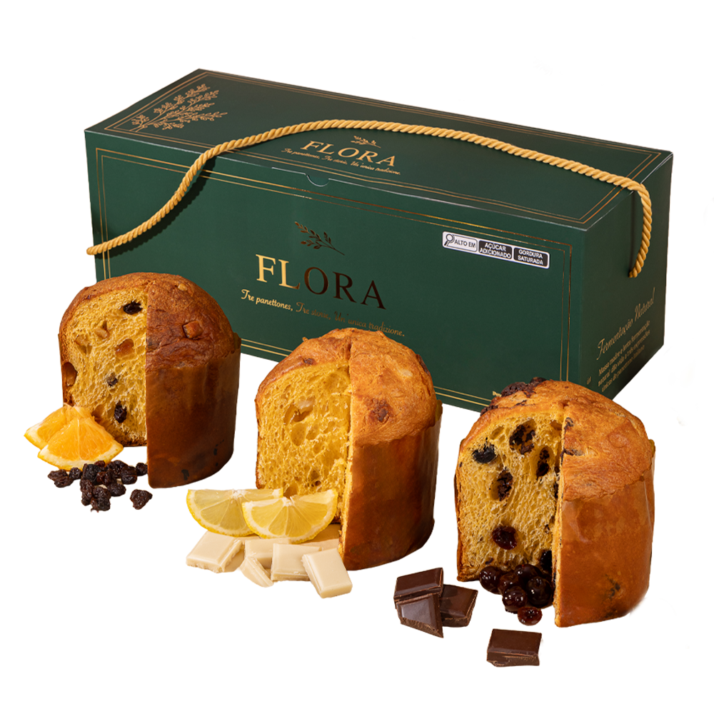 IMAGEM DO PRODUTO TRIO PANETTONE FLORA 900G