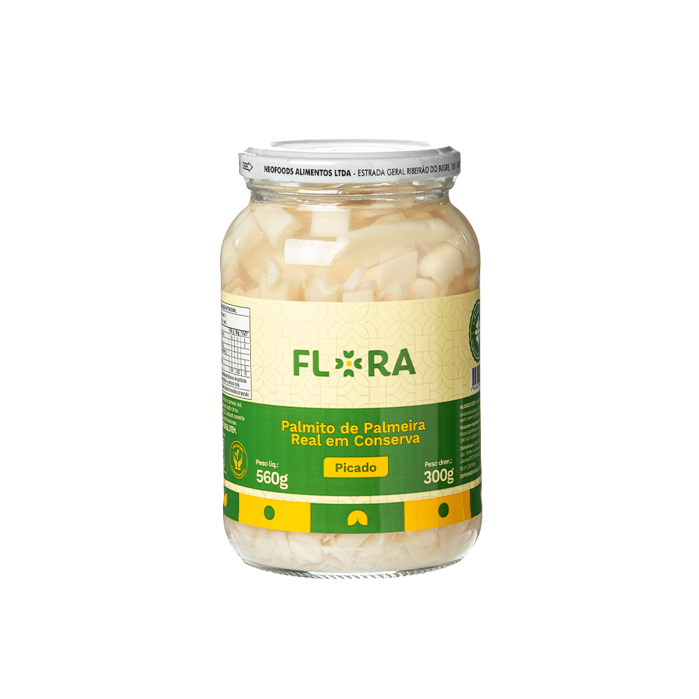 IMAGEM DO PRODUTO PALMITO BR FLORA PALM R PICADO 560/300G