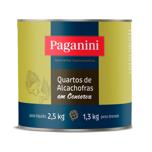 IMAGEM DO PRODUTO ALCACHOFRA IT PAGANINI QUARTOS 2,5/1,3KG