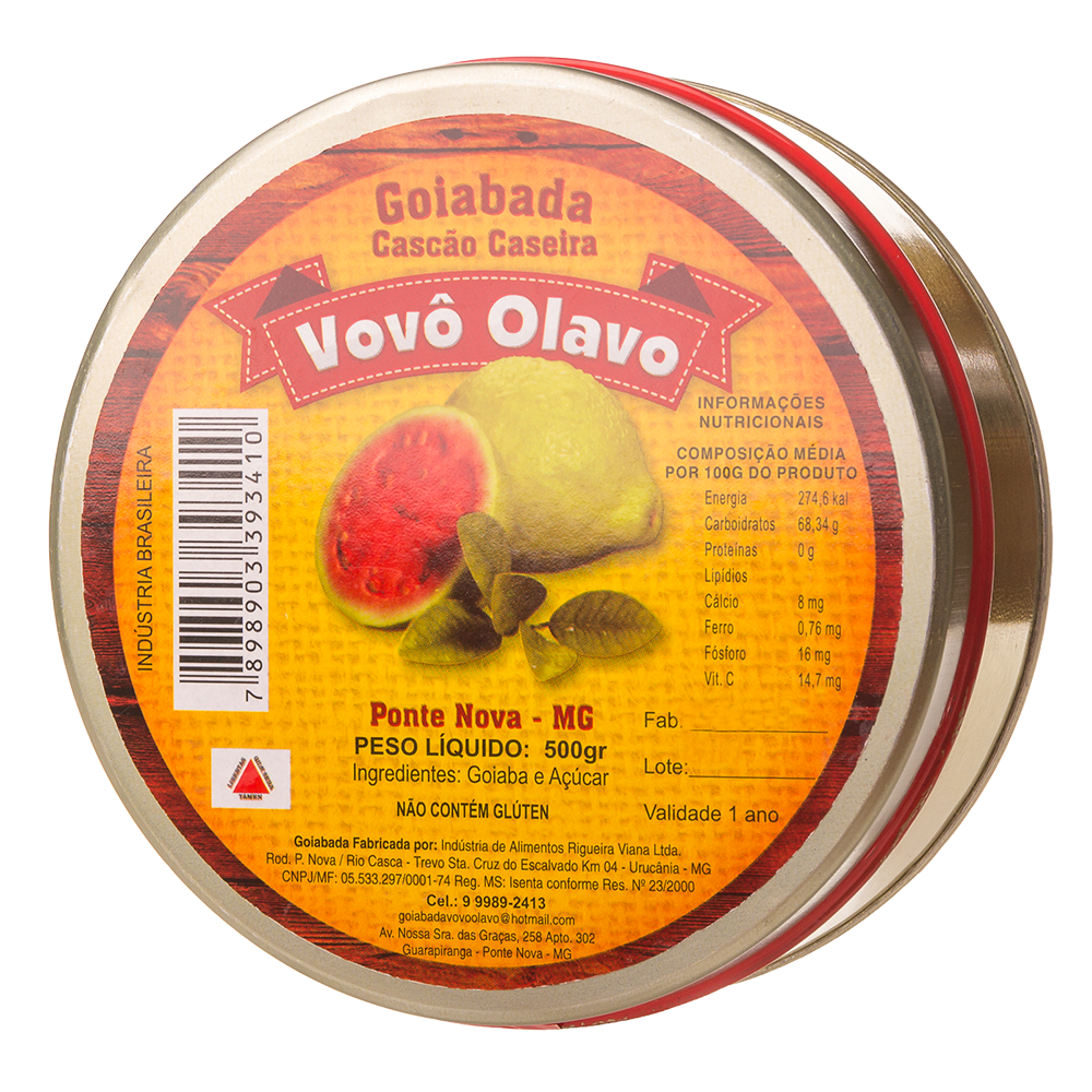 IMAGEM DO PRODUTO GOIABADA BR VO OLAVO CASCAO LT 500G