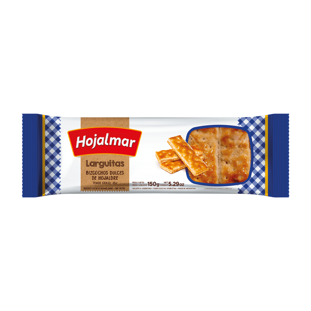 IMAGEM DO PRODUTO BISCOITO ARG HOJALMAR LARGUITA 150G