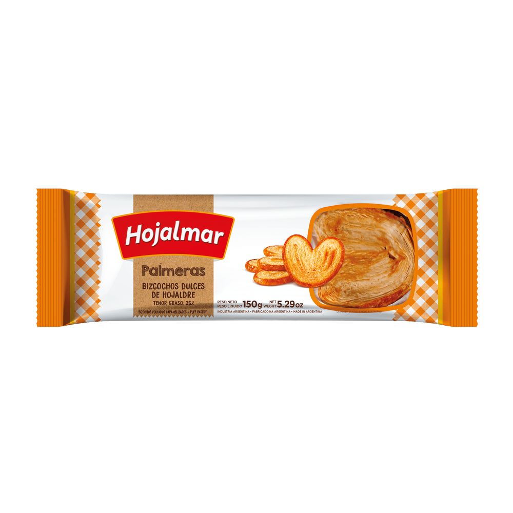 IMAGEM DO PRODUTO BISCOITO ARG HOJALMAR PALMERAS 150G