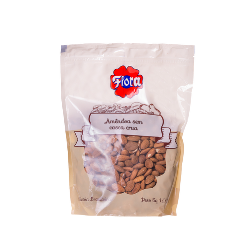 IMAGEM DO PRODUTO AMENDOA FLORA CRUA S/C ZIP 1,005KG