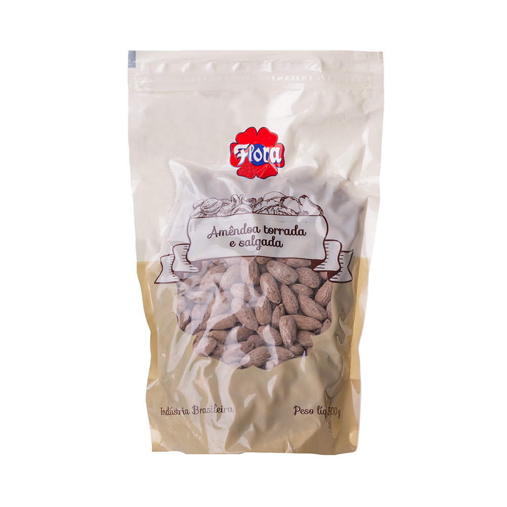 IMAGEM DO PRODUTO AMENDOA FLORA S/C TORR SALG ZIP 500G