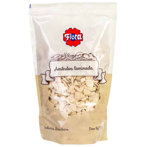 IMAGEM DO PRODUTO AMENDOA FLORA FATIADA ZIP 500G
