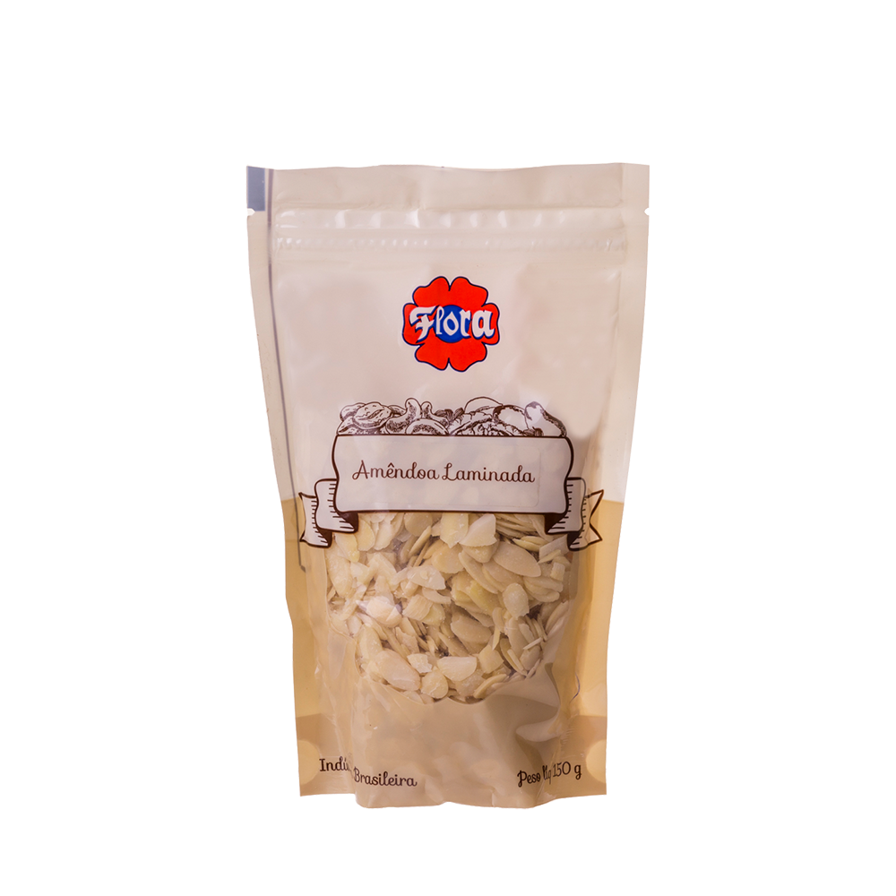 IMAGEM DO PRODUTO AMENDOA FLORA FATIADA ZIP 150G