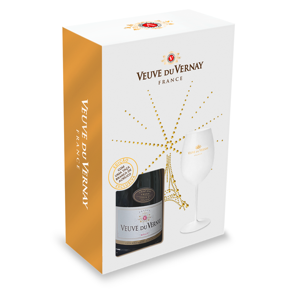 IMAGEM DO PRODUTO KIT ESPUM FR VEUVE VERNAY BRUT + TAÇA