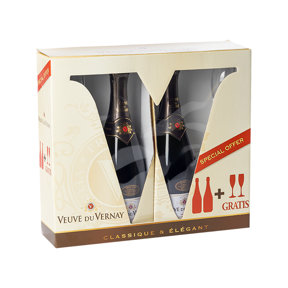 IMAGEM DO PRODUTO KIT ESPUM FR VEUVE VERNAY BRUT 2 GF 2 TC