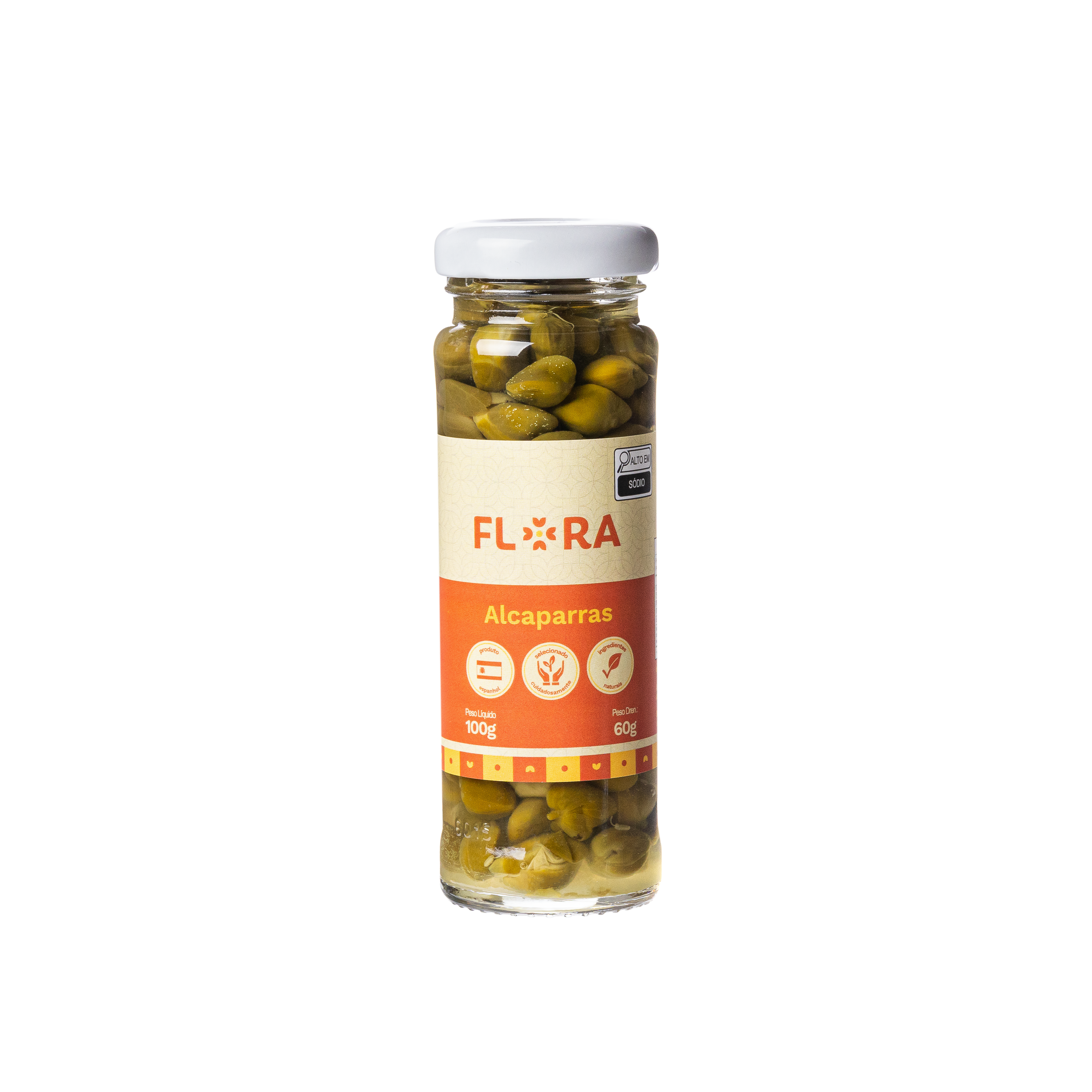 IMAGEM DO PRODUTO ALCAPARRAS ESP FLORA CONSERVA 100/60G