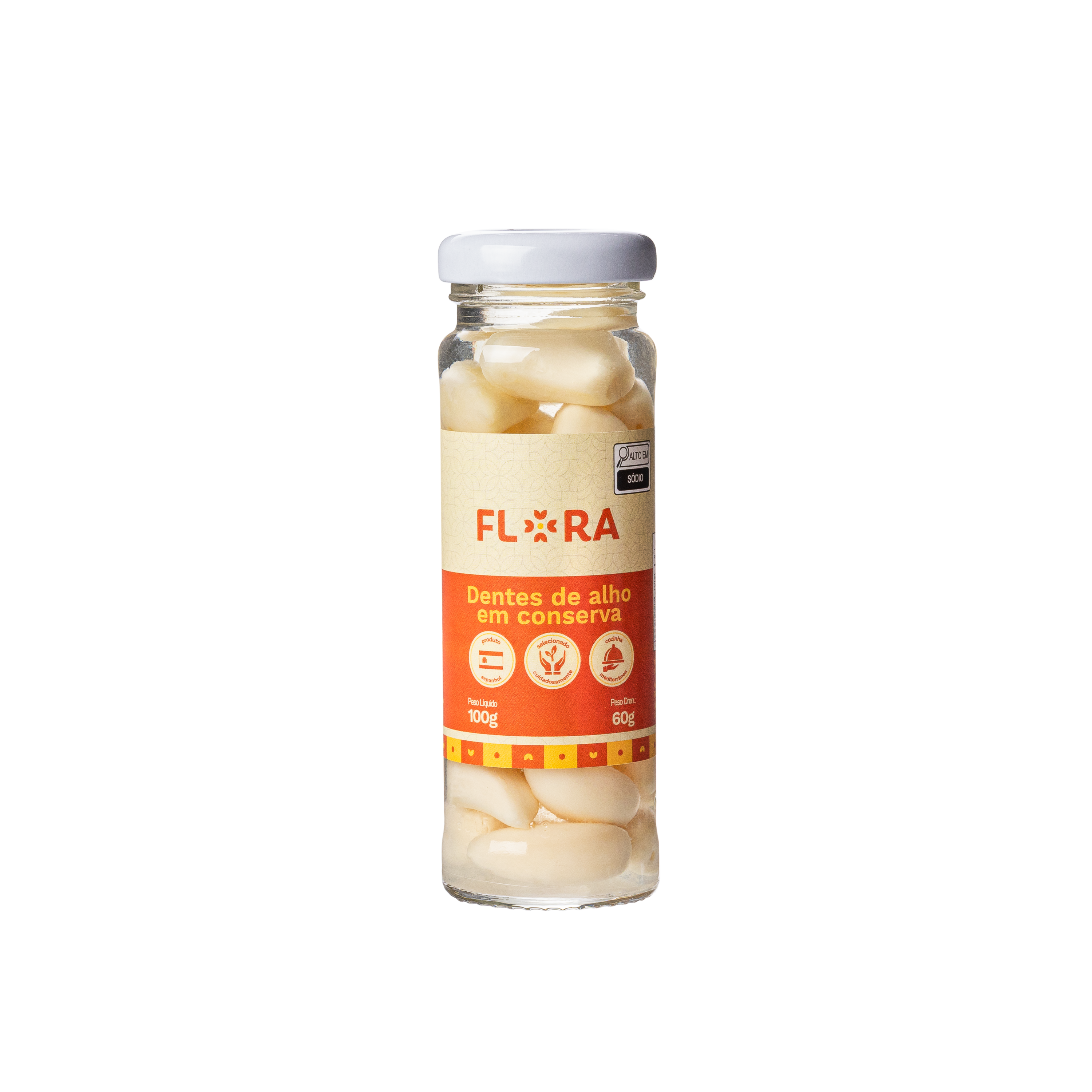 IMAGEM DO PRODUTO ALHO ESP FLORA CONSERVA 100/60G