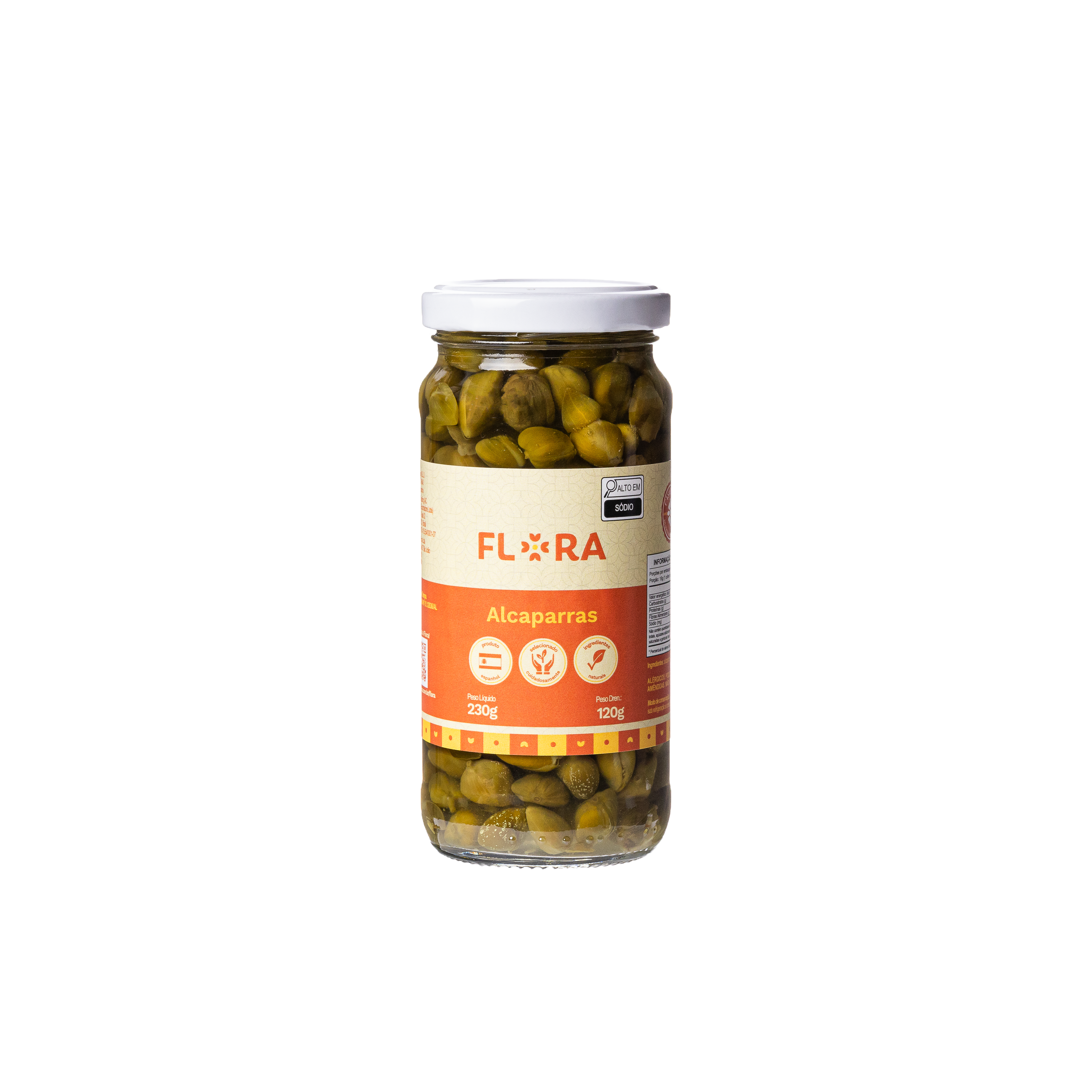 IMAGEM DO PRODUTO ALCAPARRAS ESP FLORA CONSERVA 230/120G