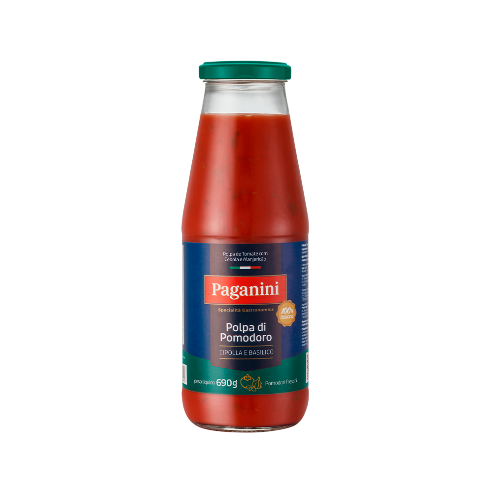 IMAGEM DO PRODUTO POLPA TOMATE IT PAGANINI MANJERICAO 690G