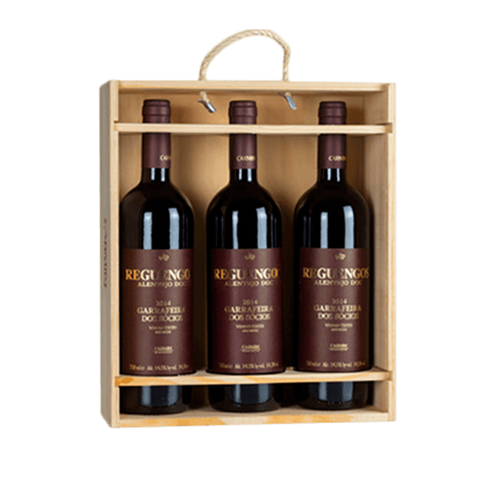 Kit Vinho Tinto Português Carmim Reguengos Garrafeira dos Sócios 3 garrafas 750ml